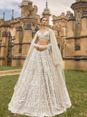 Premium Designer Sequin Embroidered Net Lehenga Choli with Attached Can-Can